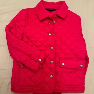Ralph Lauren quilted jacket. Pink. Girls sz 6x